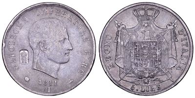 Napoleone (area di Milano), 5 Lire 1811