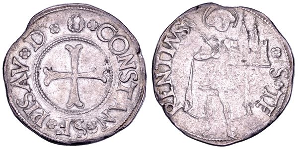 PESARO. COSTANZO SFORZA, 1473-1483. Terzo di Grosso Agontano.