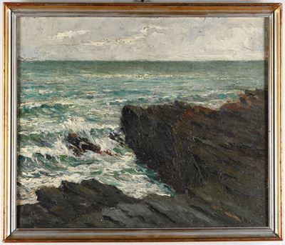 Marina ligure, olio su tela