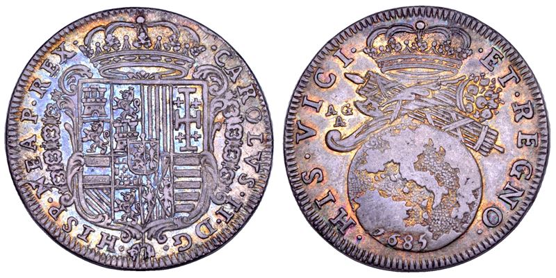NAPOLI. CARLO II DI SPAGNA, 1665-1700. Tarì 1685.  - Asta Numismatica - Cambi Casa d'Aste