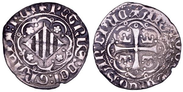 VILLA DI CHIESA. PIETRO IV D'ARAGONA, 1336-1387. Alfonsino d'argento.