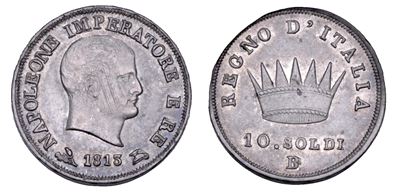 Bologna, Napoleone I, 1805–1814 — 10 Soldi (1813)