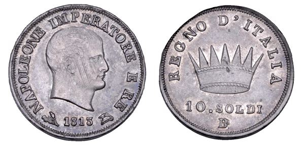 BOLOGNA. NAPOLEONE I, 1805-1814. 10 Soldi 1813.