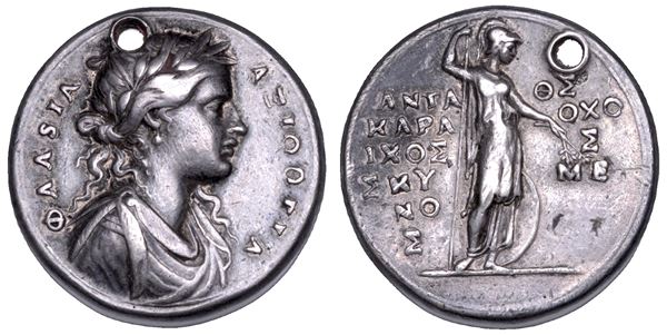 VICENZA. VALERIO BELLI, 1468-1546. Medaglia in argento raffigurante Flavia Assiotea (1539-1542).