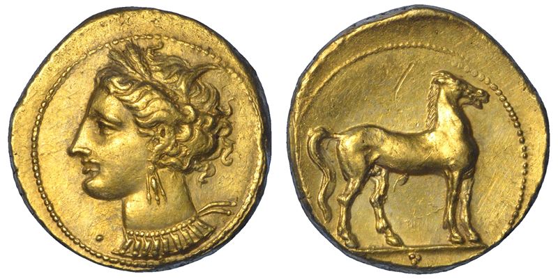 ZEUGITANIA. CARTAGINE. Statere o Shekel, circa 290-270 a.C.  - Asta Numismatica - Cambi Casa d'Aste