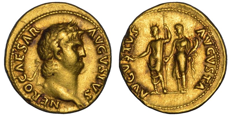 NERONE, 54-68. Aureo, anni 64-66.  - Asta Numismatica - Cambi Casa d'Aste