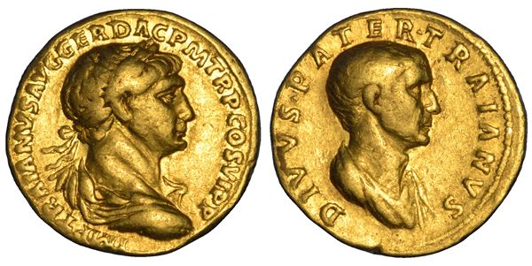 TRAIANO, 98-117. Aureo, anni 112-113.