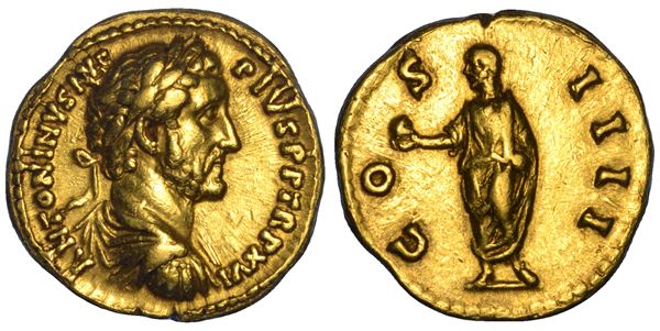 ANTONINO PIO, 138-161. Aureo, anni 152-153.