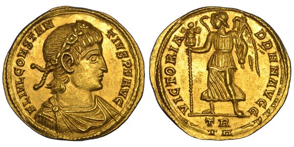 COSTANZO II, 337-361. Solido, anni 343-344. Treviri.