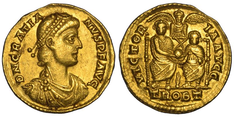 GRAZIANO, 367-383. Solido, anni 375-378. Treviri.  - Asta Numismatica - Cambi Casa d'Aste