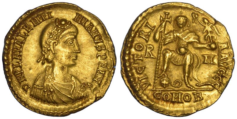 VALENTINIANO III, 425-455. Solido, anni 440-444. Roma.  - Asta Numismatica - Cambi Casa d'Aste