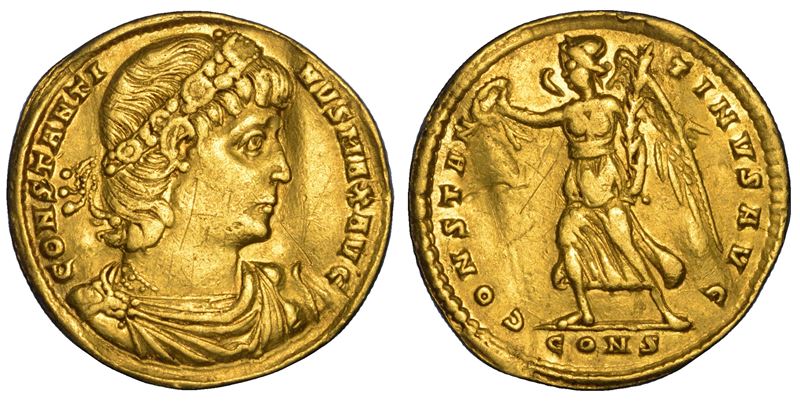 COSTANTINO I MAGNO, 307-337. Solido, anno 330. Costantinopoli.  - Auction Numismatics - Cambi Casa d'Aste