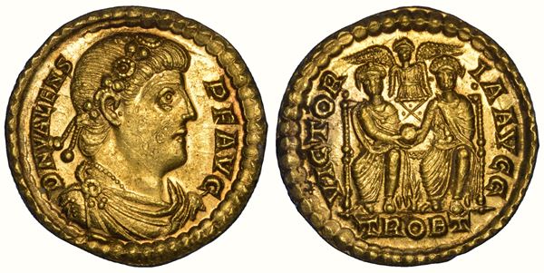 VALENTE, 364-378. Solido, anni 373-375. Treviri.