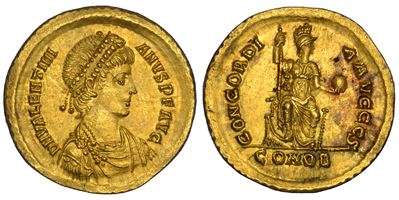 Valentiniano II, Solido (375–392), Costantinopoli, anni 388–392