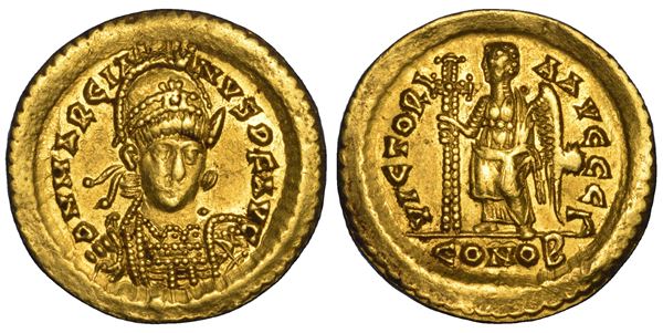 MARCIANO, 450-457. Solido, anno 450. Costantinopoli.