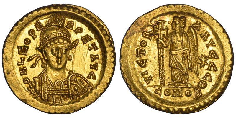 LEONE I, 457-474. Solido, anni 457-473. Costantinopoli.  - Asta Numismatica - Cambi Casa d'Aste
