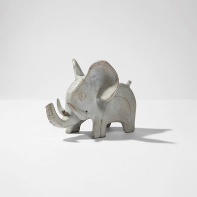 Elefante in ceramica smaltata