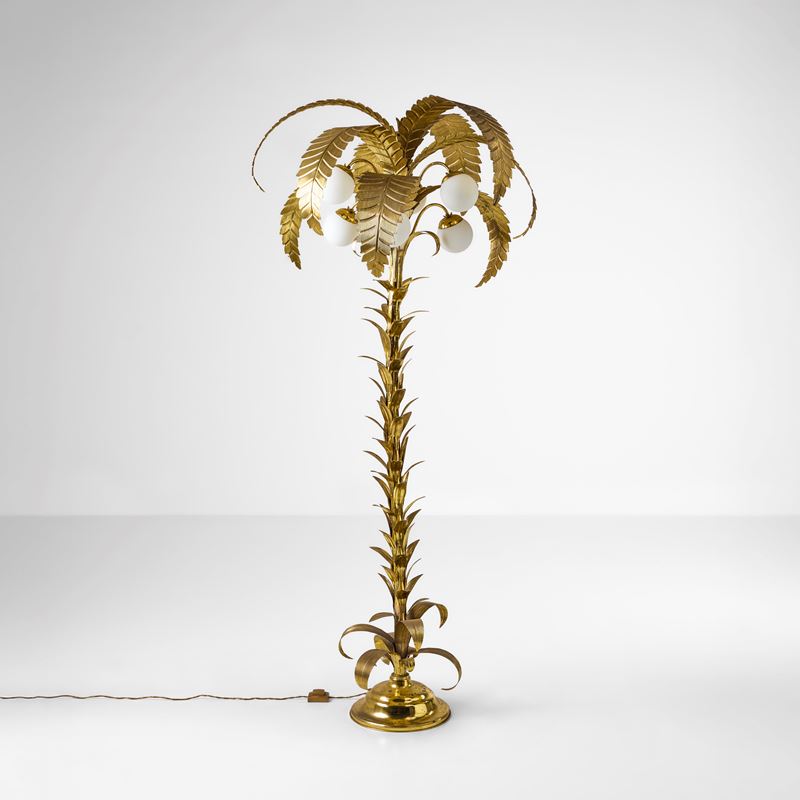 Lampada da terra a forma di palma.  - Auction Design Properties - Cambi Casa d'Aste