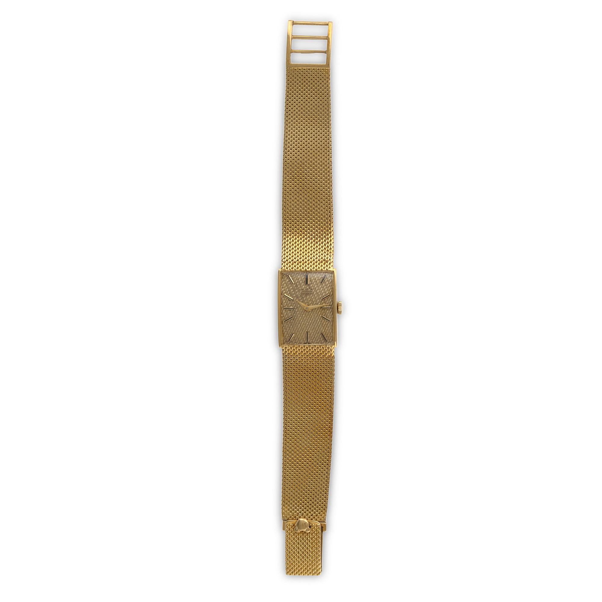 Juvenia - Solo tempo in oro giallo 18 k con bracciale integrato a maglia milanese