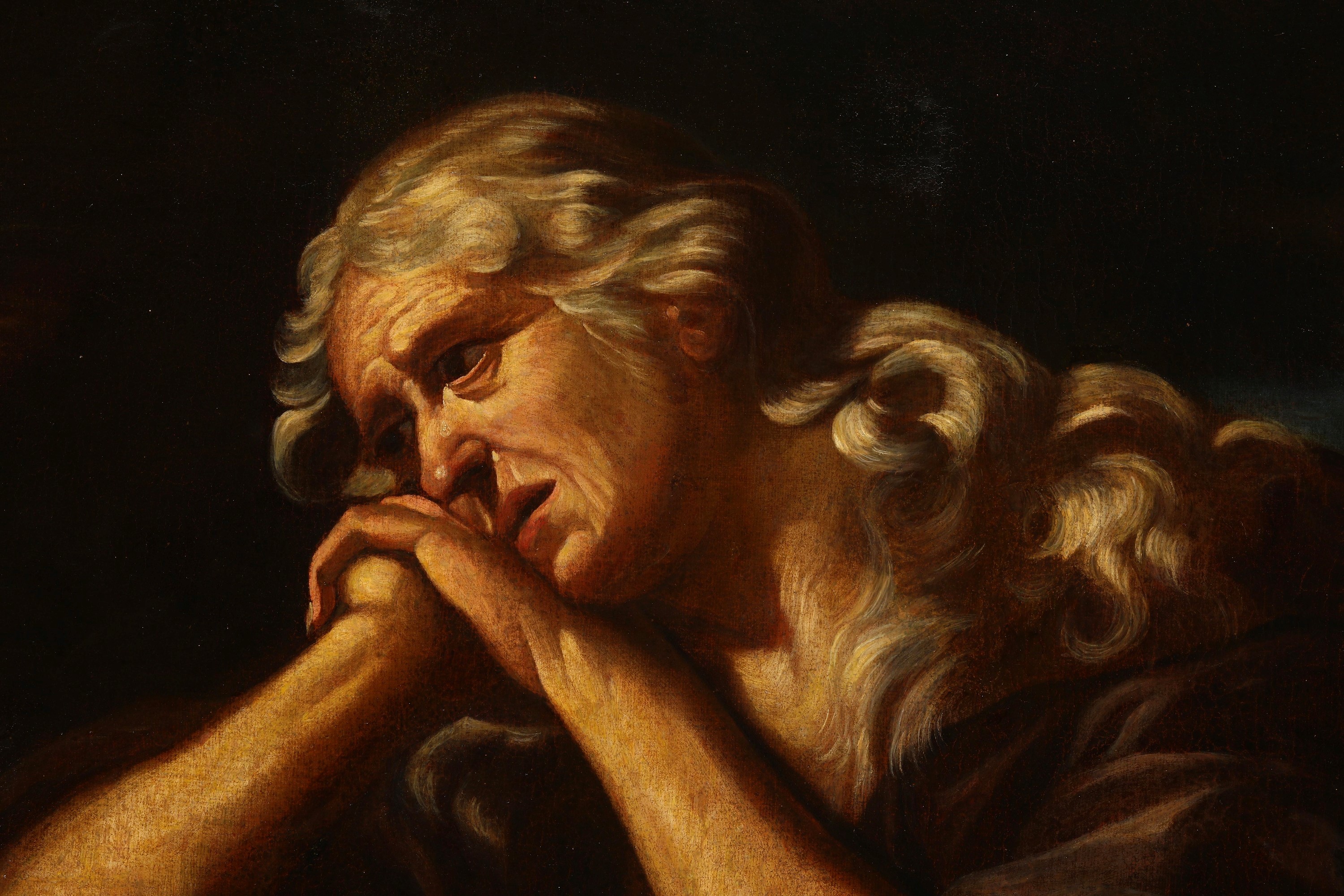 Scuola del XVIII secolo, Donna penitente