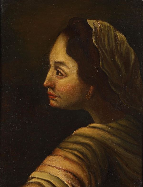 Scuola del XVIII secolo Donna di profilo