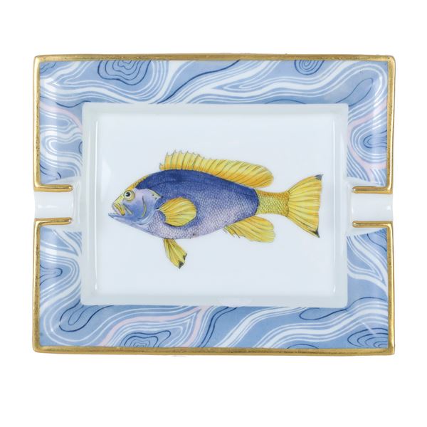 Hermès, pesce viola e giallo, anni ‘70 del XX secolo.