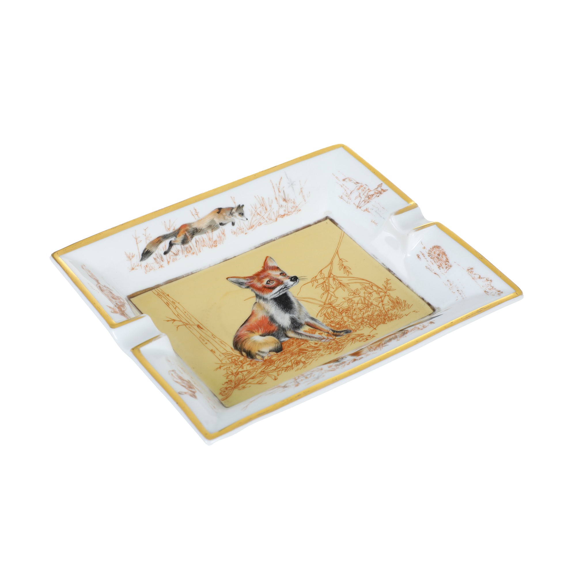 Hermès, Volpe decorativa in porcellana, XX secolo