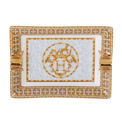 Hermès, Mosaïque au 24 oro, porcellana decorata a rilievo con finitura simil-mosaico (XX secolo)