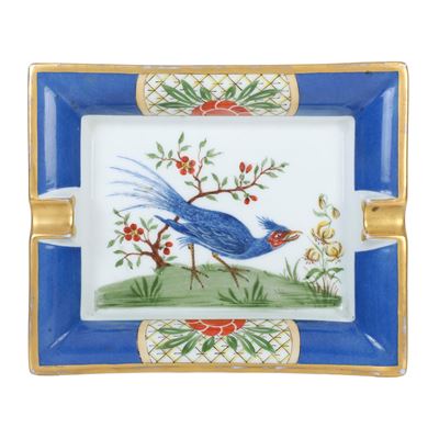 Hermès, Osieau, scultura decorativa in porcellana con dorature, XX secolo