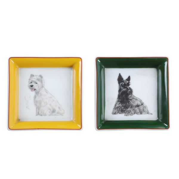 Hermès “Scottish Terrier” e “White Terrier”, XX secolo.