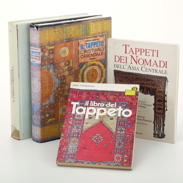 Lotto di quattro libri sui tappeti