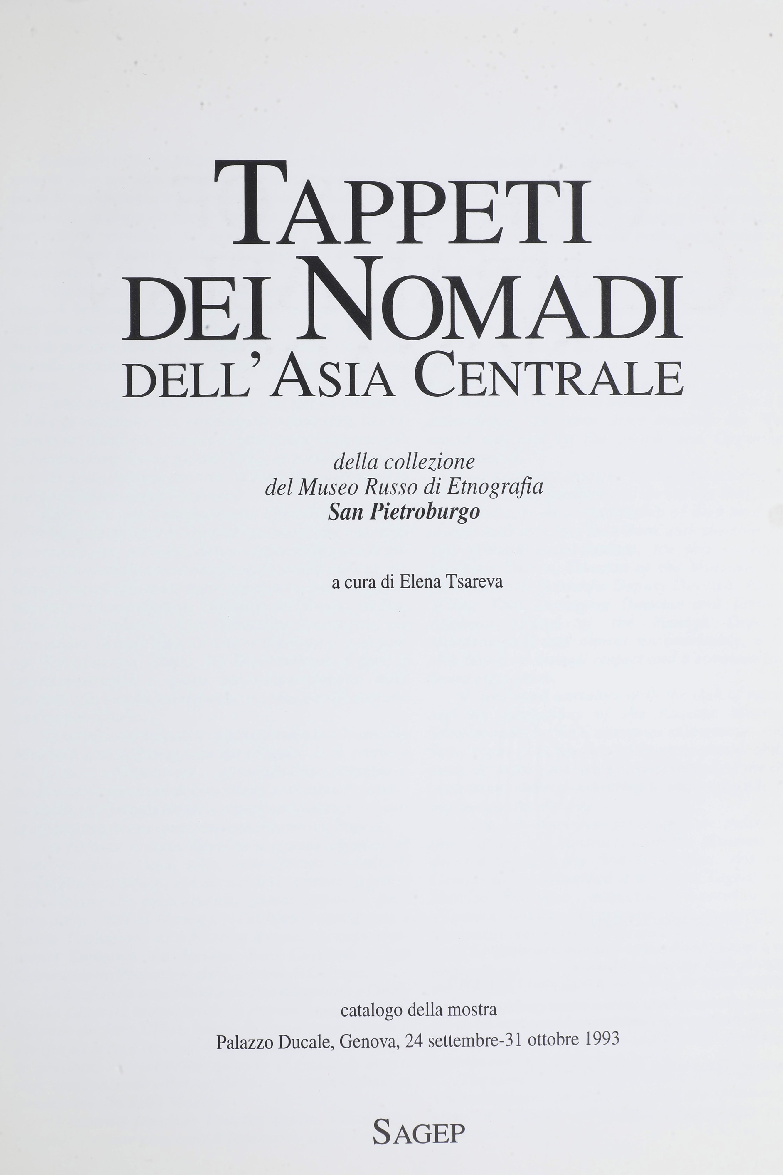 Libri su tappeti, lotto di quattro volumi