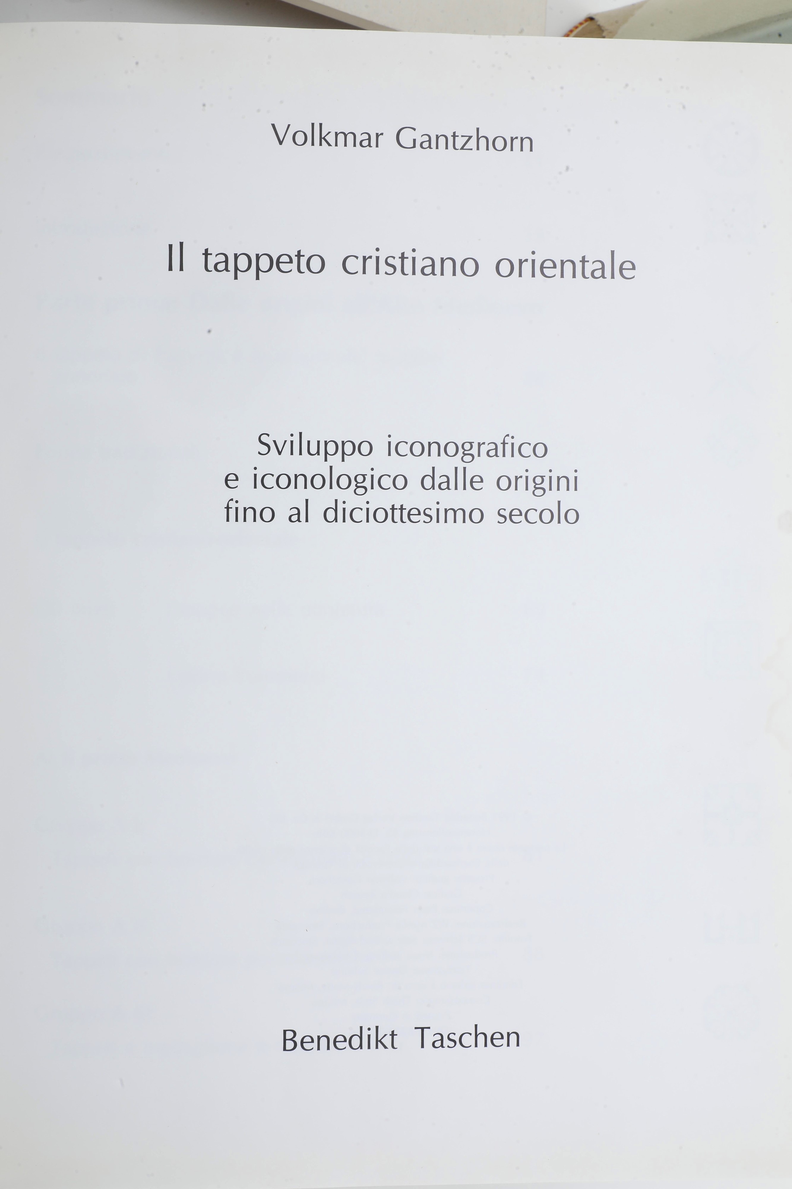 Libri su tappeti, lotto di quattro volumi