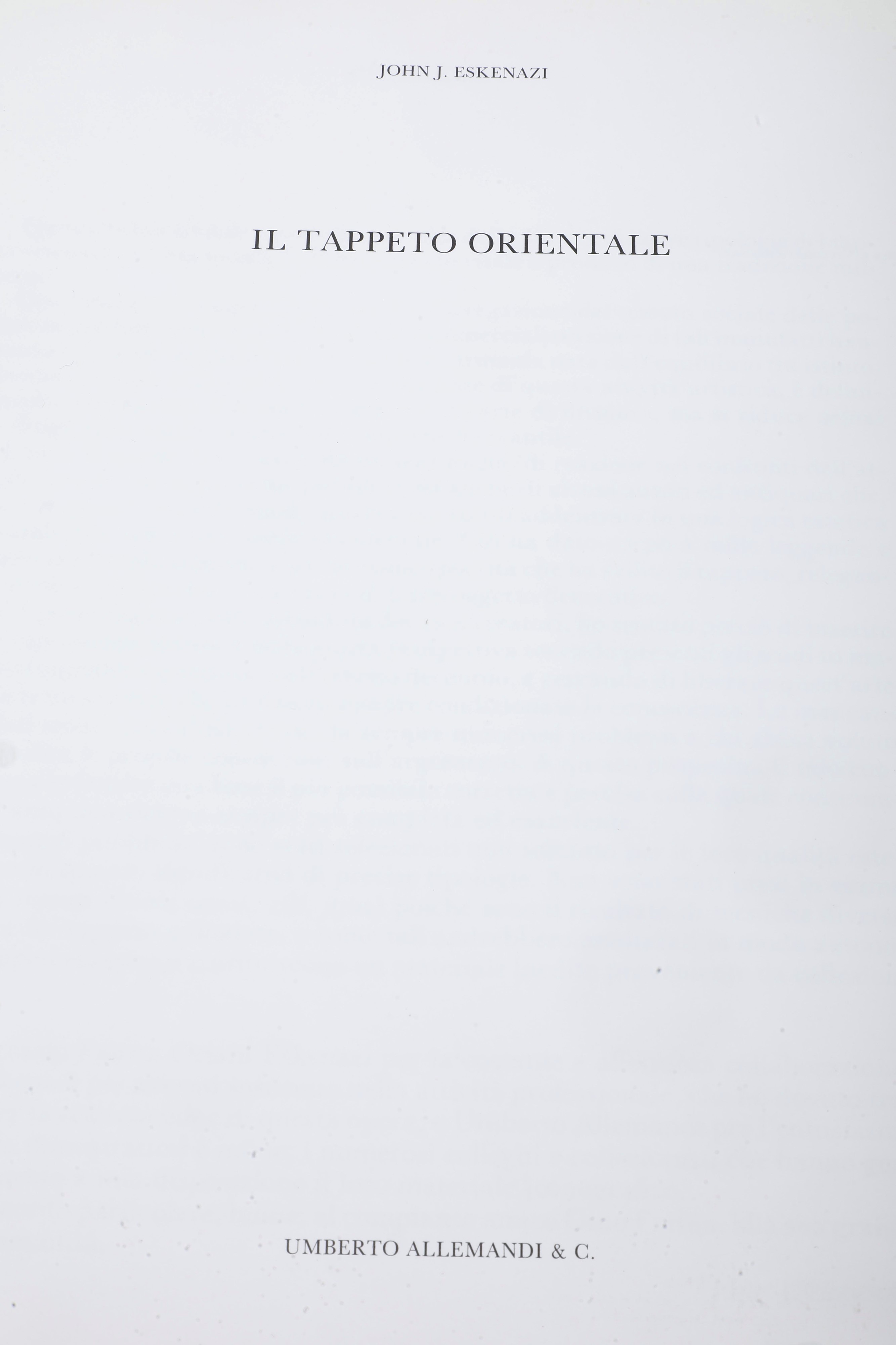 Libri su tappeti, lotto di quattro volumi