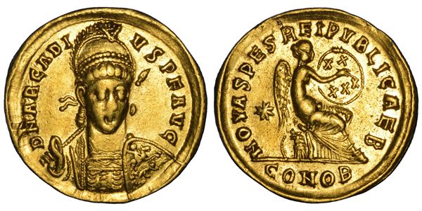 ARCADIO, 383-408. Solido, anni 402-403. Costantinopoli.