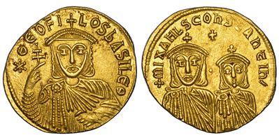 Teofilo, Solido, Costantinopoli