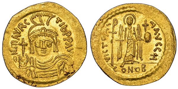 MAURIZIO TIBERIO, 582-602. Solido, anni 583-602. Costantinopoli.