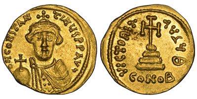 Costante II, Solido (641–668), zecca di Costantinopoli