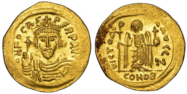 FOCAS, 602-610. Solido. Costantinopoli.