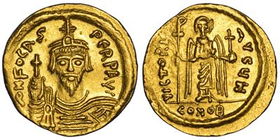 Foca, Solido 602–607, Costantinopoli (VI secolo), oro