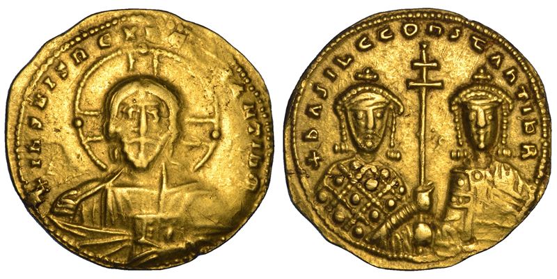 BASILIO II BULGAROCTONO E COSTANTINO VIII, 976-1025. Histamenon nomisma, anni 976-977. Costantinopoli.  - Asta Numismatica - Cambi Casa d'Aste