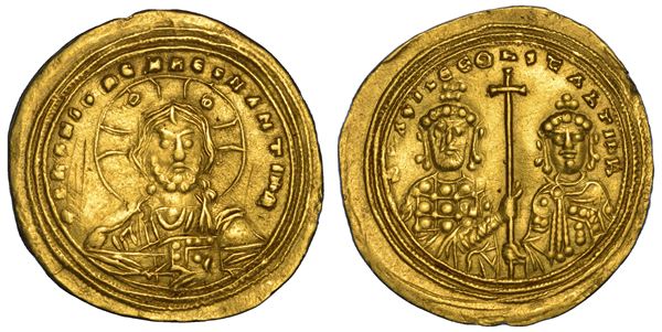 BASILIO II BULGAROCTONO E COSTANTINO VIII, 976-1025. Histamenon nomisma, anni 976-977. Costantinopoli.