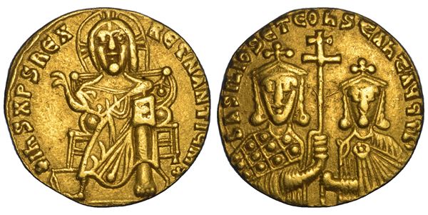 BASILIO I, 867-886. Solido, anni 868-879. Costantinopoli.