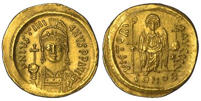 Giustiniano I, Solido (527–565), Costantinopoli