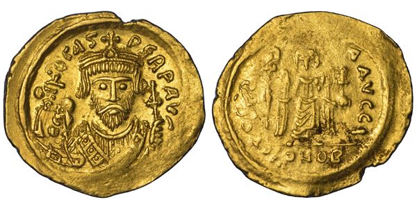 FOCAS, 602–610. Solido, anno 603. Costantinopoli.