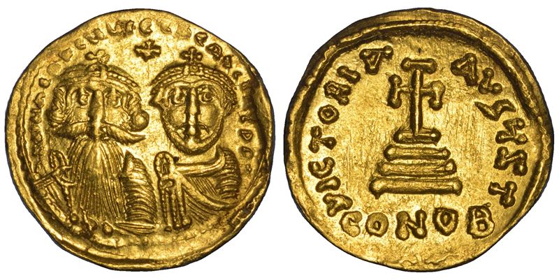 ERACLIO ED ERACLIO COSTANTINO, 610-641. Solido. Costantinopoli.  - Asta Numismatica - Cambi Casa d'Aste