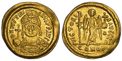 Giustiniano I (527–565), Solido, Costantinopoli