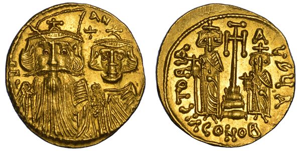 COSTANTE II E COSTANTINO IV, 641-668. Solido, anni 662-667. Costantinopoli.
