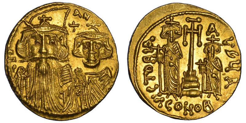 Costantino II, Costantino IV, Solido d’oro (anni 662-667), Costantinopoli