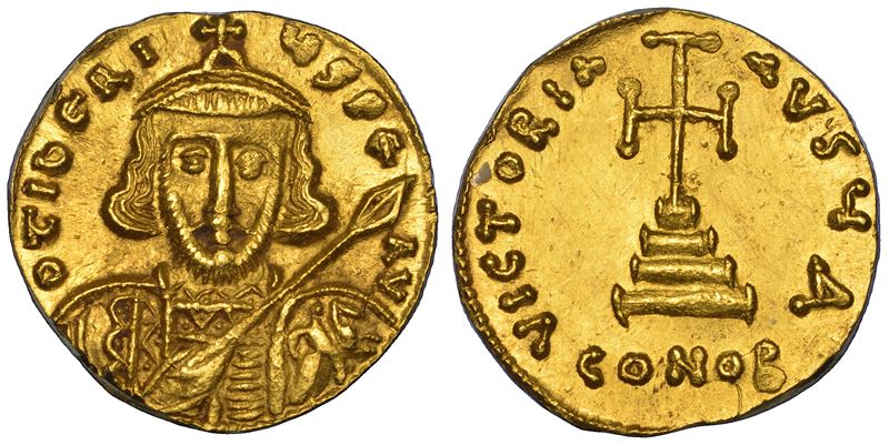 TIBERIO III APSIMARO, 698-705. Solido. Costantinopoli.  - Asta Numismatica - Cambi Casa d'Aste